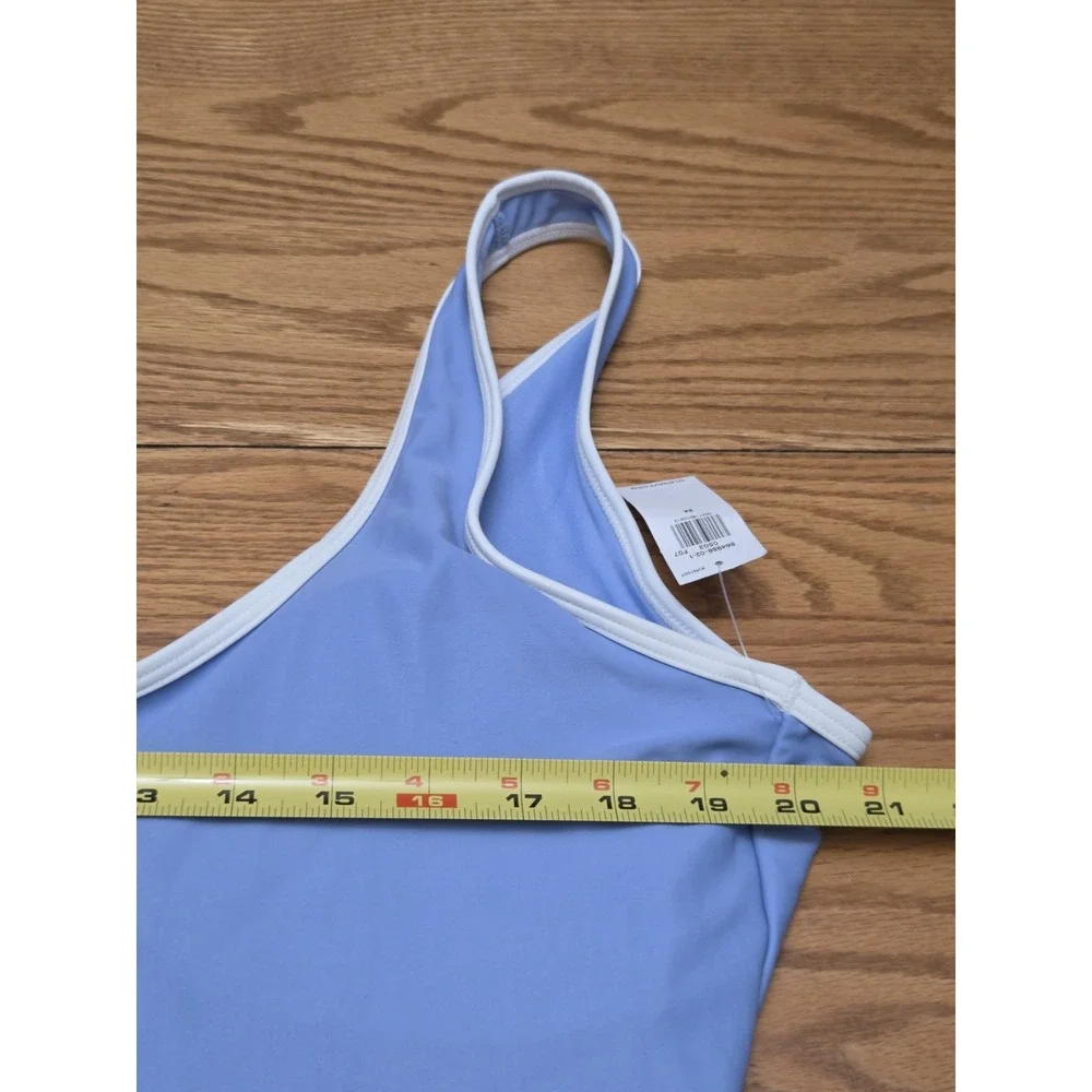Old Navy Comfortable Basic Half-Zip One-Piece Blue Swimsuit for Women 2X NWT